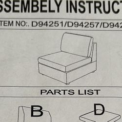 Arm Less Chair/sofa 