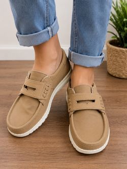 New canvas women’s loafers with Velcro closure by STQ size 8.5