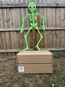 Lime Green Alien Skeletons