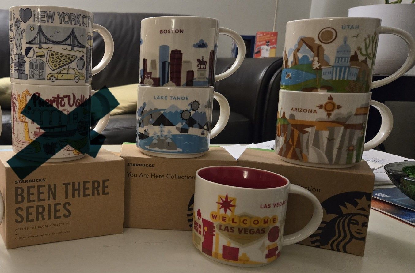Starbucks Mugs New -  New York, Boston, Lake Tahoe, Las Vegas, Utah, Arizona