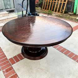 Solid Wood Round Pedestal Dining Table