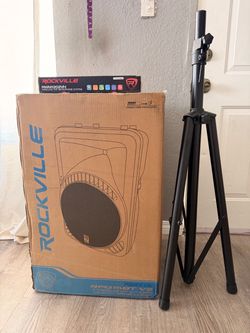 Rockville RPG15BT V2 Powered PA Speaker with Stand