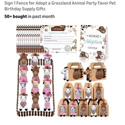Adopt a Pony Horse Birthday Party Favors and Hats! Set NEW60