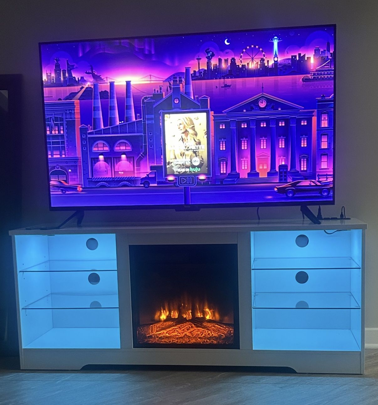 LED Fireplace TV Stand (With Or Without TV)