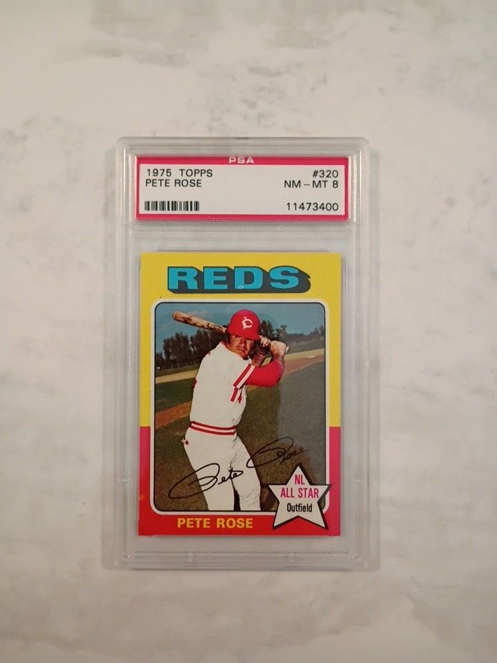 Vintage Baseball Pete Rose PSA 8 1975