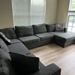Sectional Sleeper Sofa w/ Pullout Bed and Mattress 