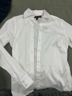 Banana Republic White Button-Down Shirt