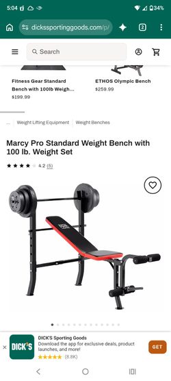 Marcy pro weight bench with 100 pounds