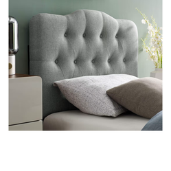 Modway MOD-5160 Annabel Tufted Button Linen Fabric Upholstered Twin Headboard in Gray