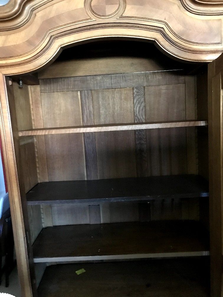 Antique French Mirrored Wardrobe Armoire. for Sale in Queen Creek, AZ