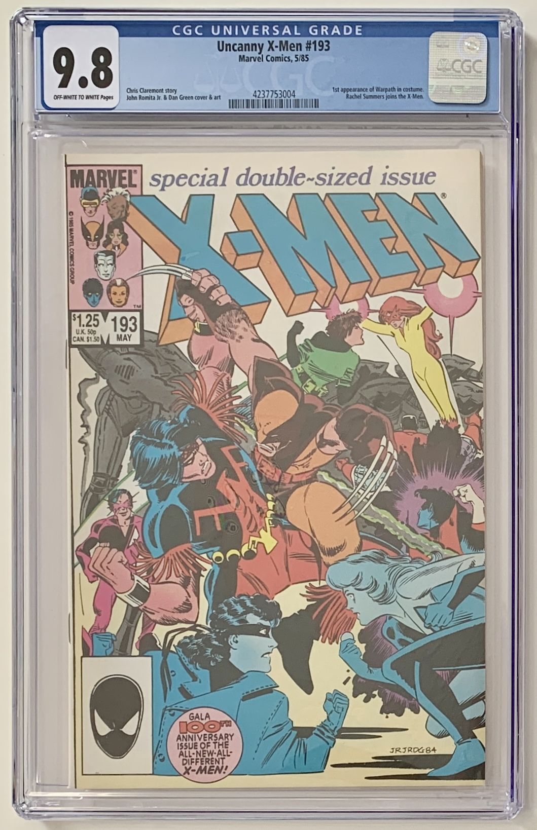 Uncanny X-Men #193 CGC 9.8 NM/MT 1st App Warpath, Firestar, Hellions