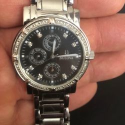Men’s Bulova Diamond accent watch- (will fit an 8.5-8.75 inch wrist)