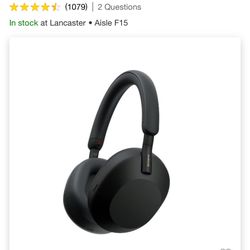 Sony WH-1000XM5  Wireless Noise Canceling Headphones
