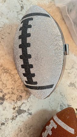 Crystal Rhinestone Football Clutch Purse