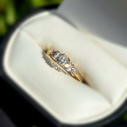 Jewelry 10k solid yellow gold diamond carnelian 1.31 CTW ring sz 6.5