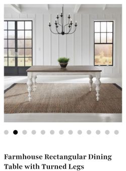 Farmhouse Rectangular Dining Table with Turned Legs
River Place Collection by Liberty Furniture(New in box)