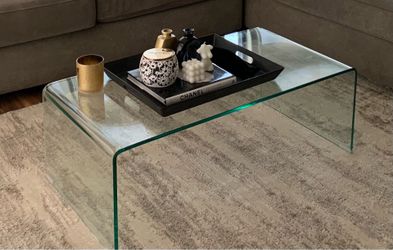 Glass coffee table