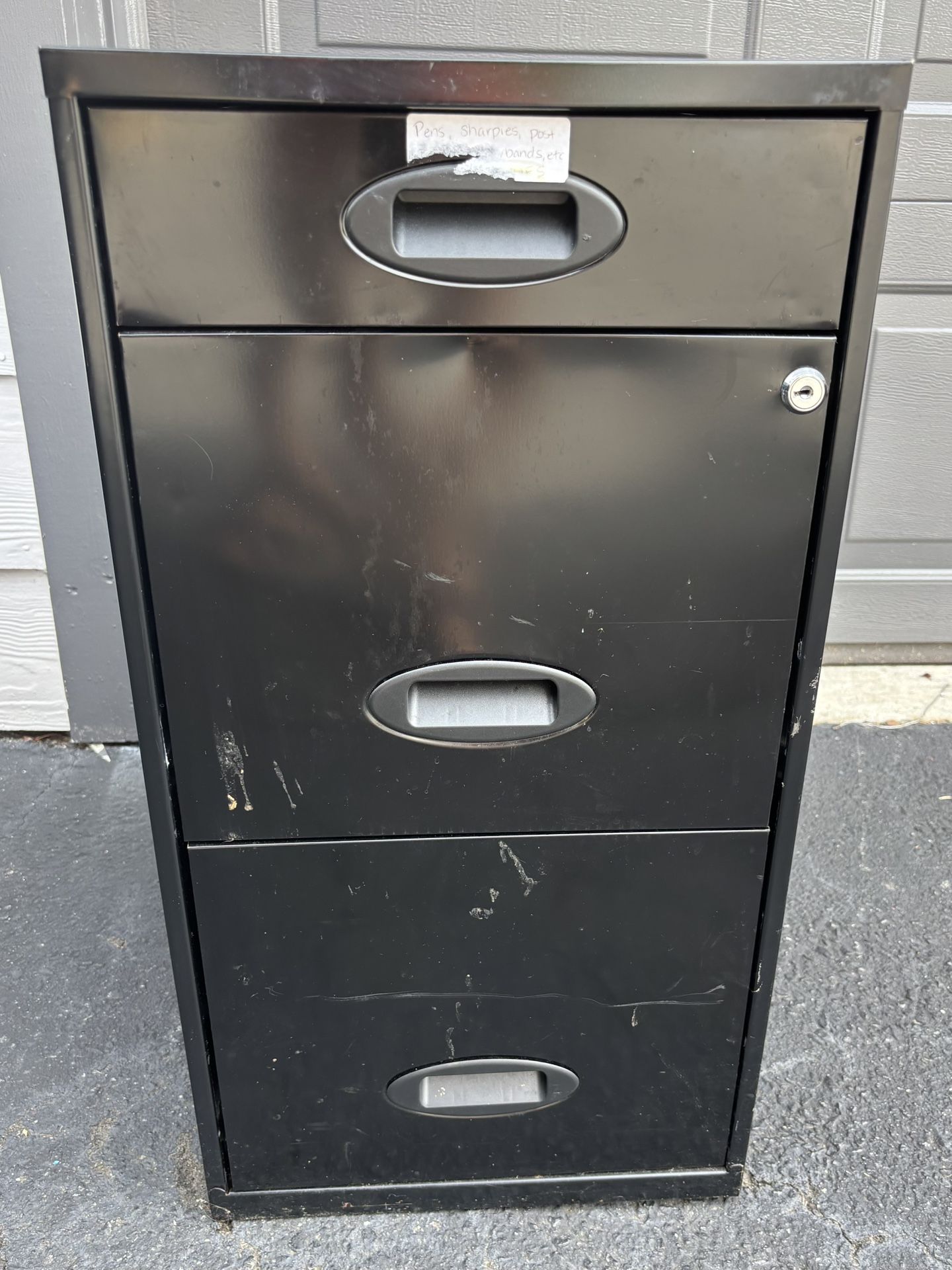 Filing Cabinet 3 drawer 7 high, 14 wide, 18 depth.  