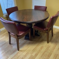Solid Wood Table With Chairs