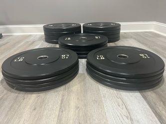 Olympic Bumper Plates – 340 lbs Total – Excellent Condition (READ DESCRIPTION)
