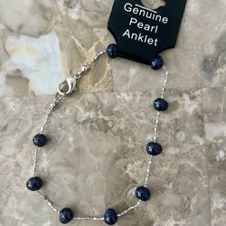 Genuine Black Pearl Anklet