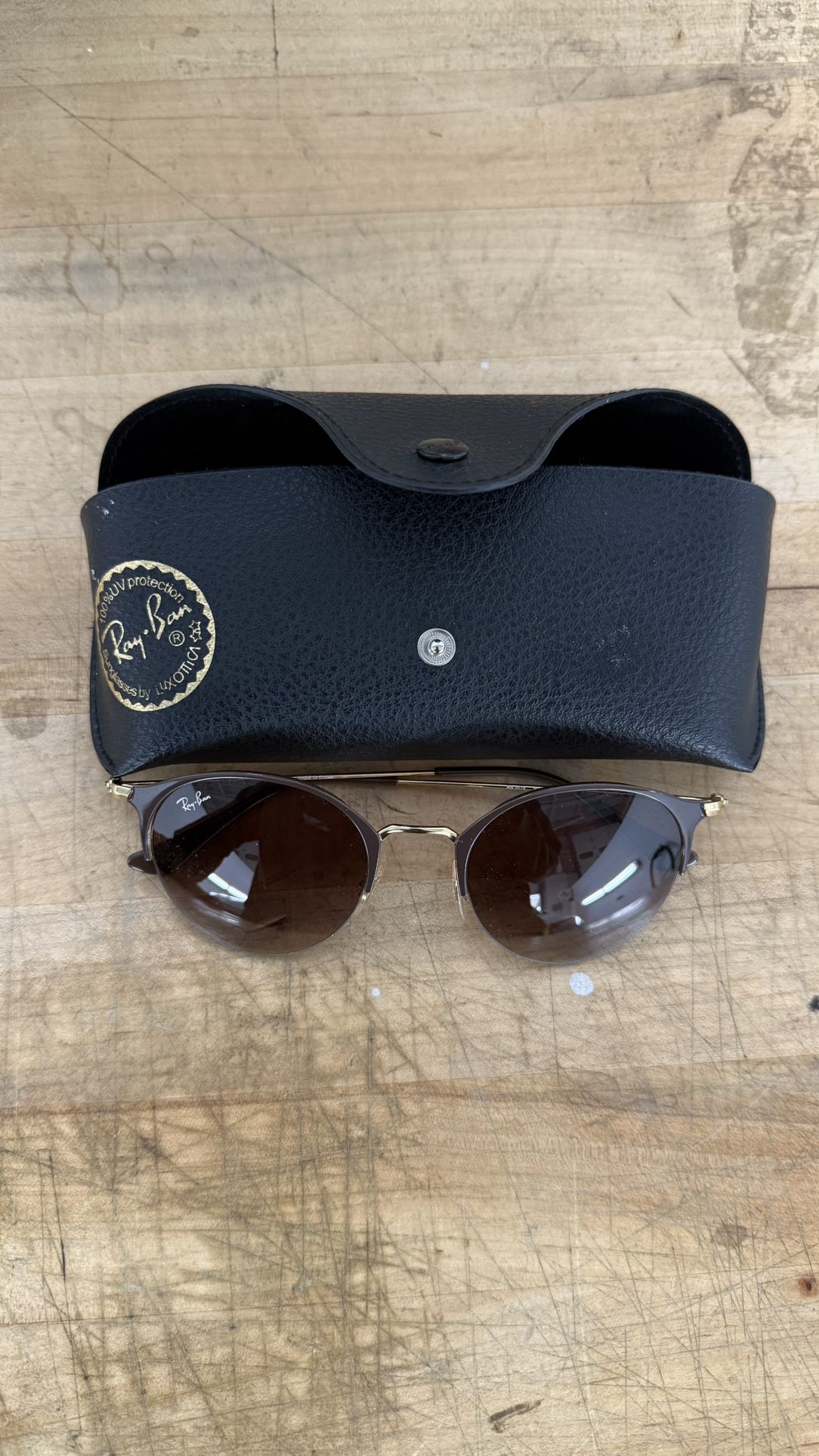 Sunglasses Ray Ban brown gold gradient metal