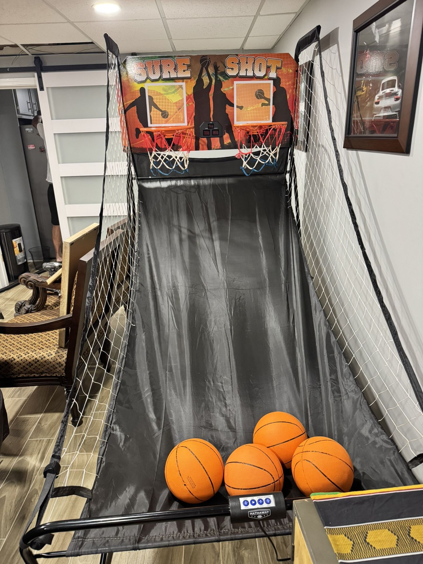 Hathaway Sure Shot 81-in Dual Basketball Arcade game for game room