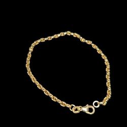 18k Solid Gold Bracelet 7"