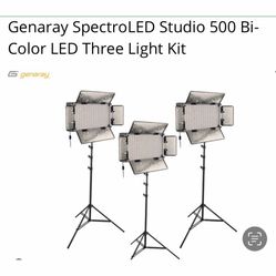 Genaray SpectroLED Studio 500 BiColor LED Three Light Kit