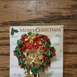 Ladys Christmas Pin 