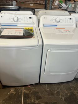 LG top load washer and gas dryer