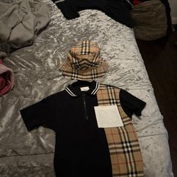 Boys Burberry Shirt & Hat
