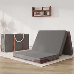 Folding Mattress Twin XL Size with Carry Bag,4-Inch Foldable for Travel, Camping, Guest - Breathable