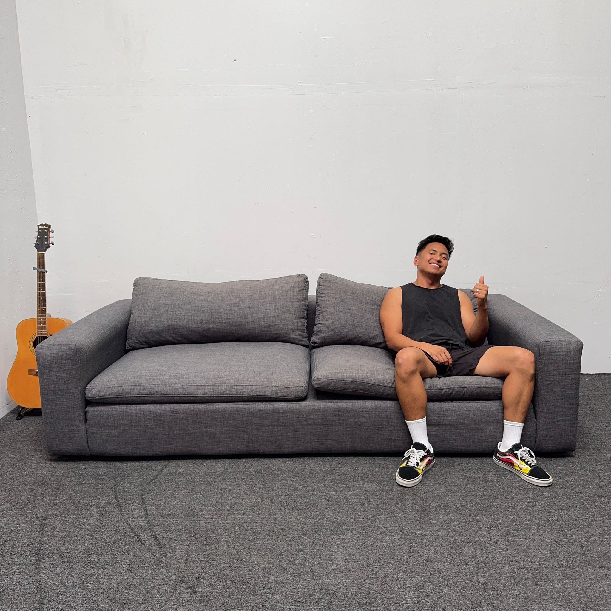 Utopia Slate Gray Sofa (Deep) - I can deliver - ***Clean af*** - Deep Clean and Washed