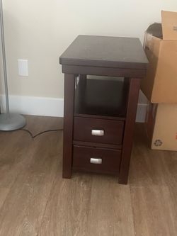 Espresso hardwood console table $75