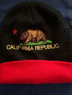 California Republic Beanie - Black and Red