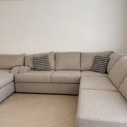 Living spaces fabric couch OBO