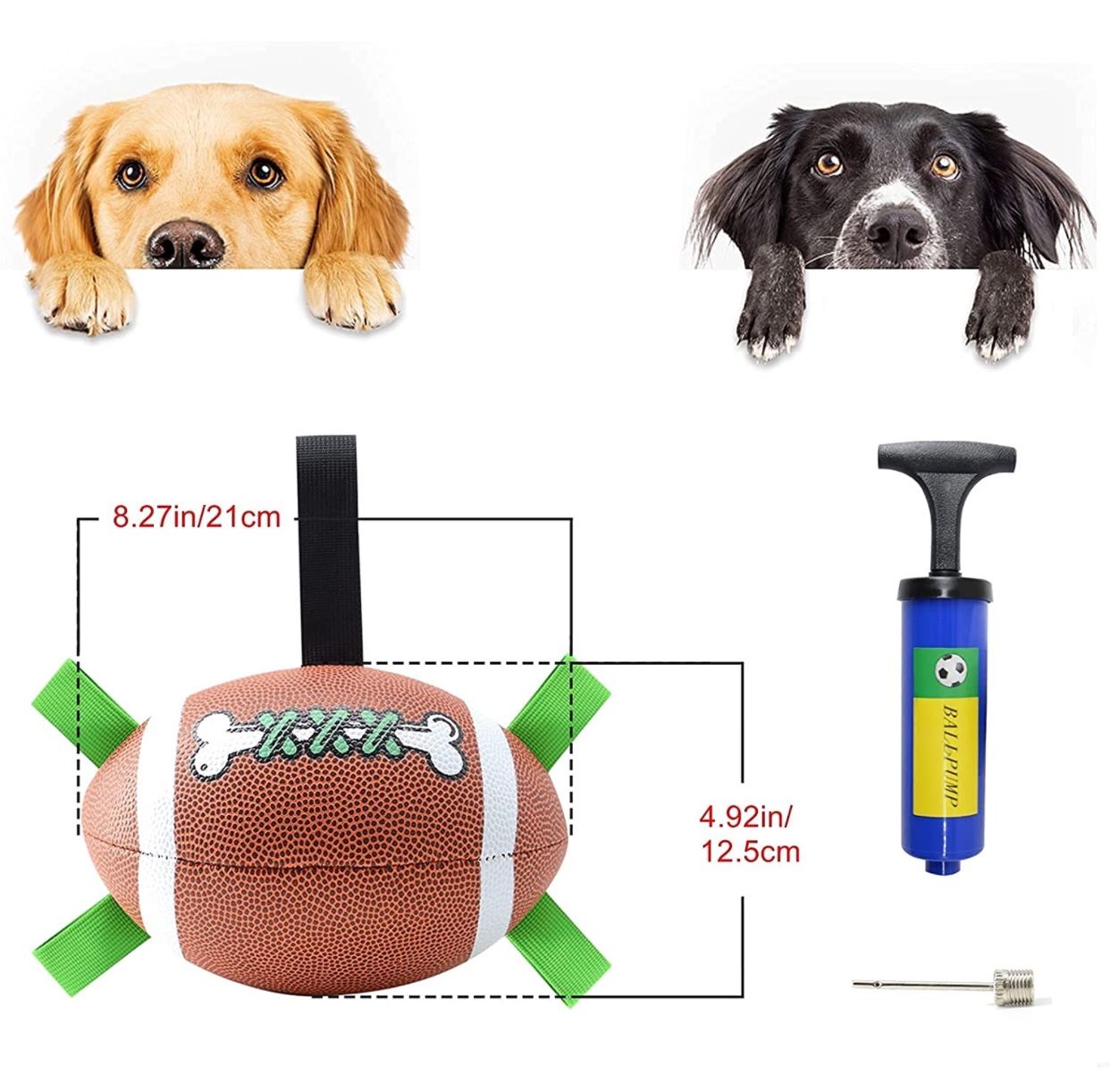 Dog Ball, Dog Toys for Large Dogs, Interactive Dog Toy for Medium & Small Dogs, Water Toys for Dogs (8 Inch)