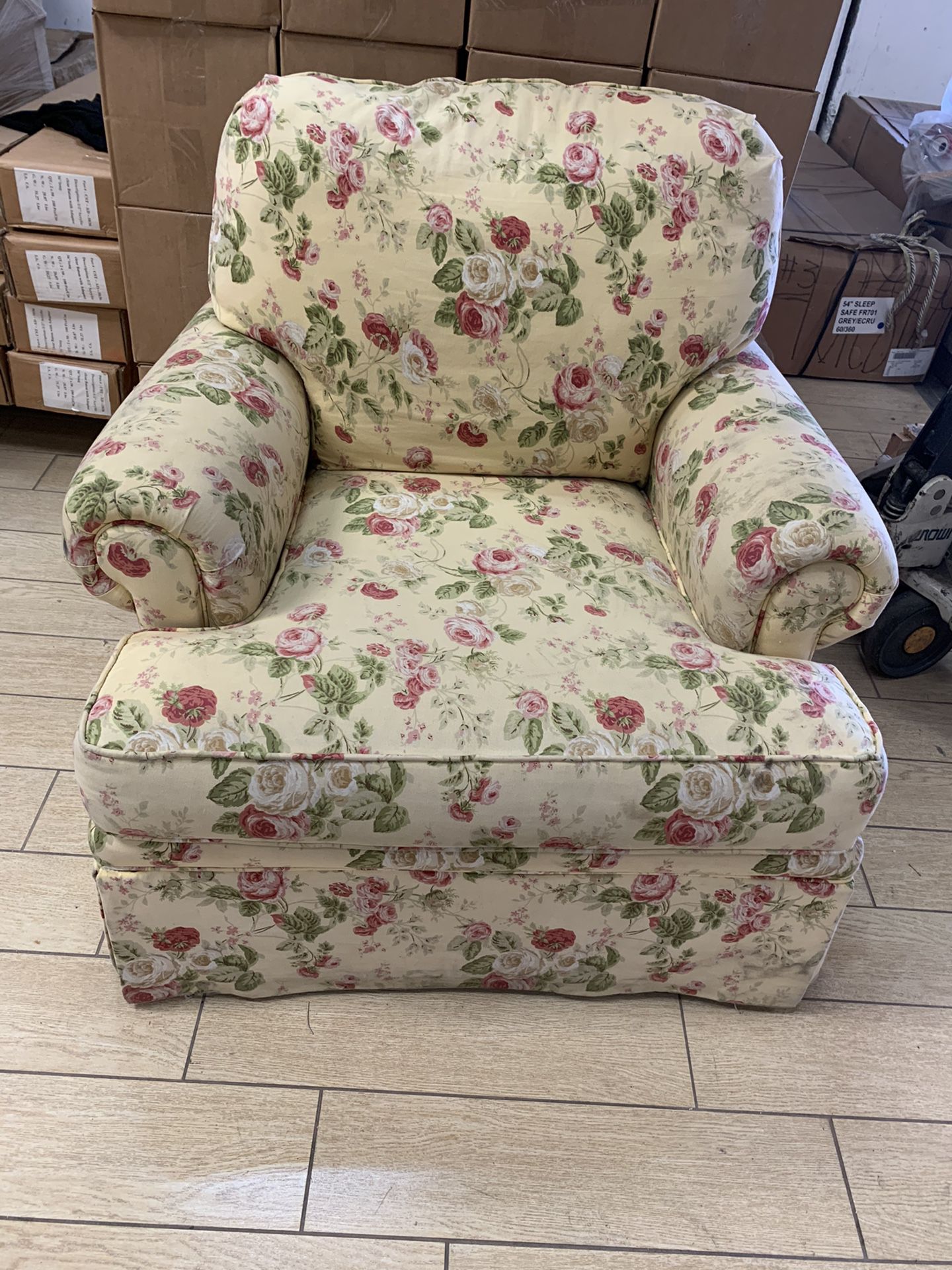 Beautiful comfortable floral chair paid 600 for it