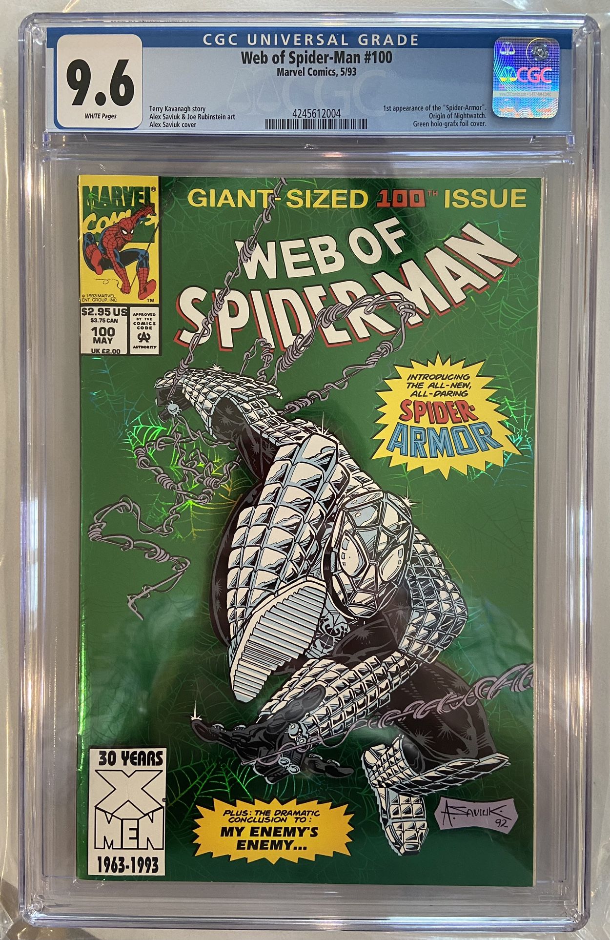 Marvel Comics- Web Of SpiderMan #100 Gem CGC 9.6!!