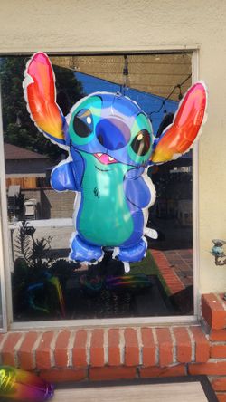 Stitch mylar balloon & birthday banner