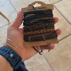 Six Handmade Bracelets Unisex