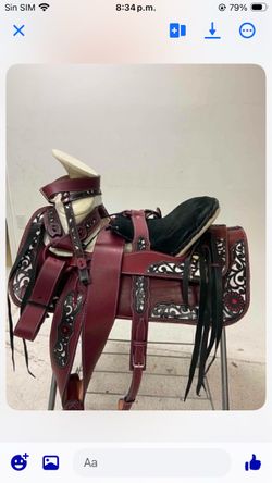 Montura charra de cuero lasser