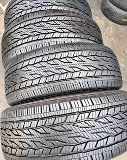 255/55/20 Continetal vendo un set de llantas usadas excelente condiciones de vida las 4 ✅🤩I am selling a set of used tires, all 4 in excellent living