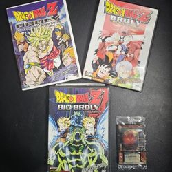 Dragon Ball Z Dvds Broly Legendary Super Saiyan, Second Coming, Bio Broly Uncut W/ Sealed Bio Broly Trading Card