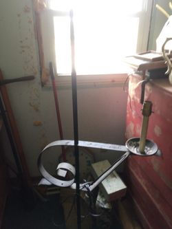 Unique Wrought  Iron Lamp . No Shade 