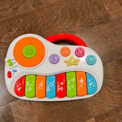 Musical Piano Toy for 1-3 Years Old Toddlers with Keyboard Note, DJ Mixer and Light-Up Buttons - Educational and Fun 