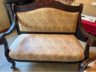 Vintage Antique Set of Chairs & LoveSeat