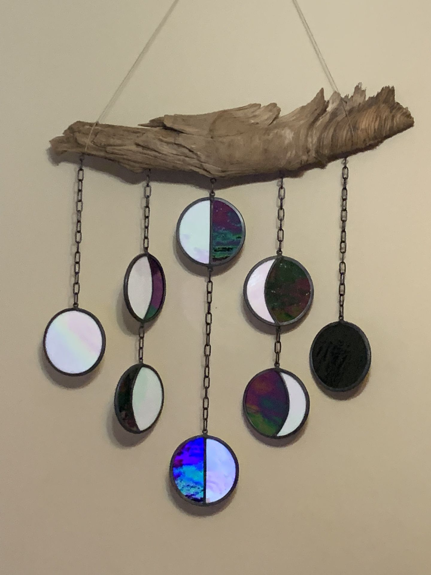 Large Stained Glass Moon Phase 