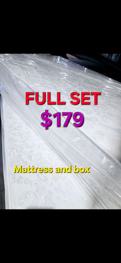 BRAND NEW !! FULL SIZE  $179 // MATTRESS AND BOX SPRING